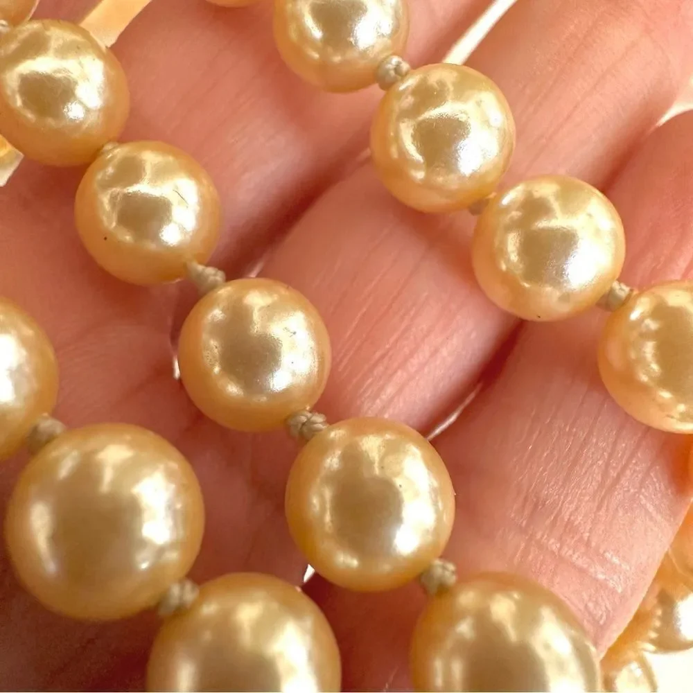 Faux pearl necklace